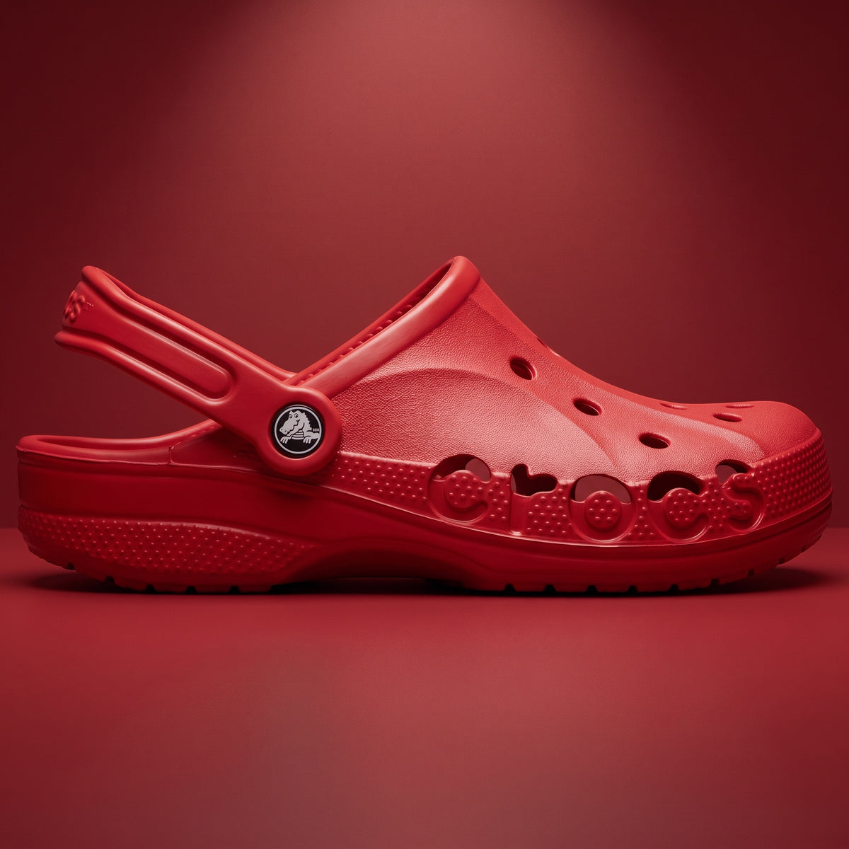 Claquettes LAS ROSAS modèle Baya rouge vif en mousse légère avec ouvertures latérales et bride arrière pivotante