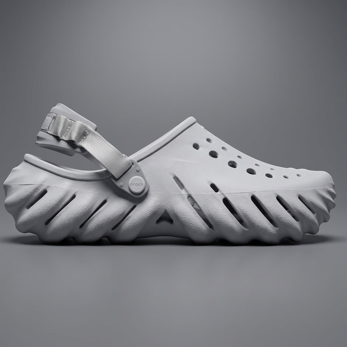 Sabot Echo Clog LAS ROSAS gris clair en mousse moulée avec bride arrière réglable et design sculpté moderne